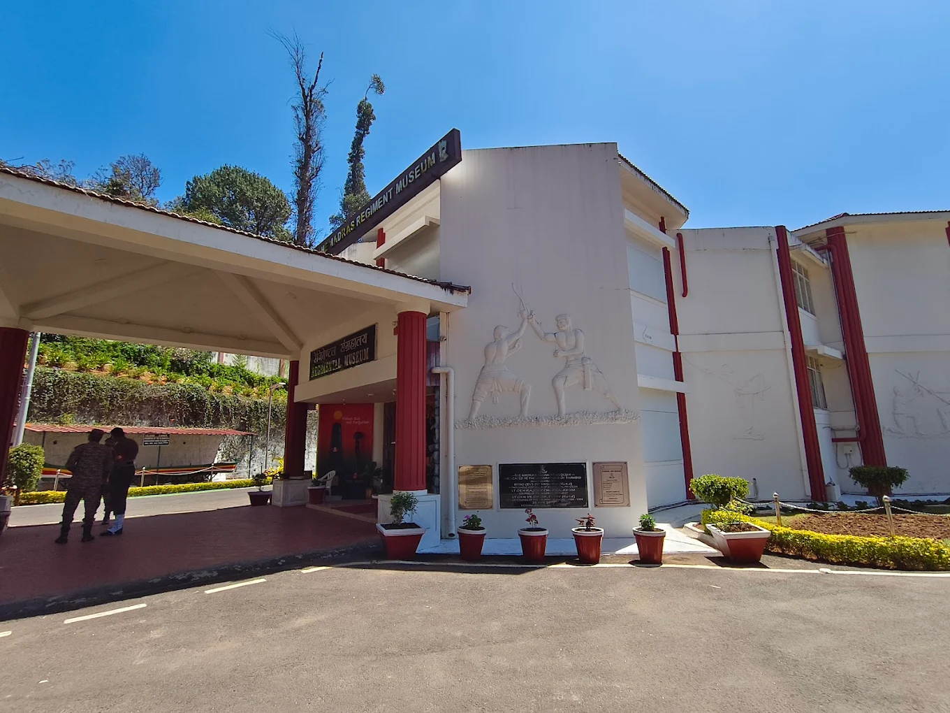 Outer view of Coonoor Madras Regimental Centre parade ground and museum area at Wellington