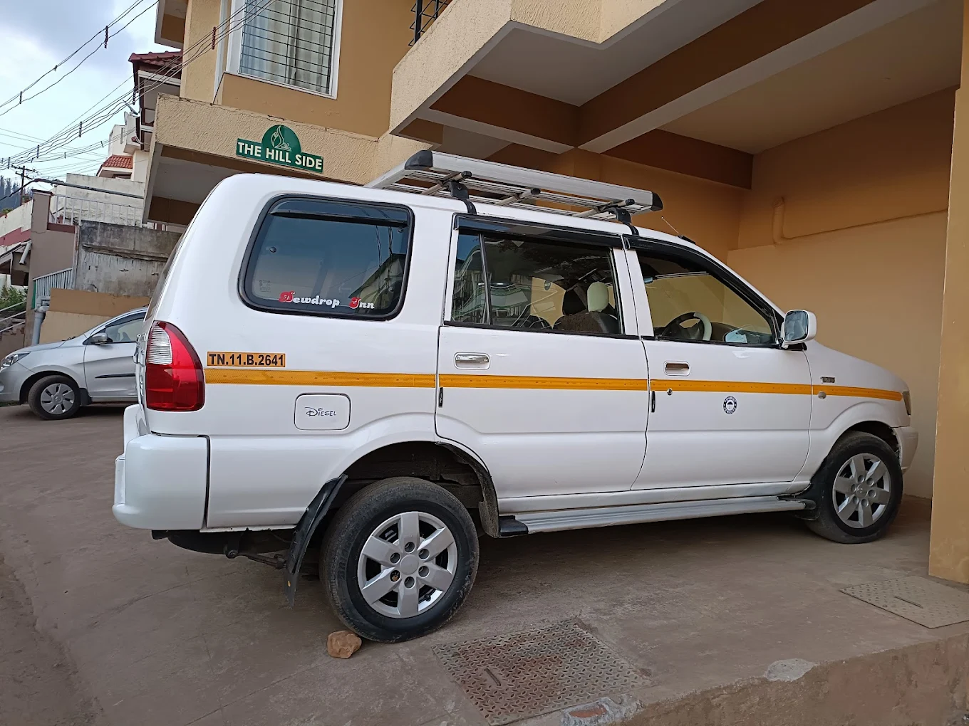 Parking space in front of Hill Side Cottage, Ooty