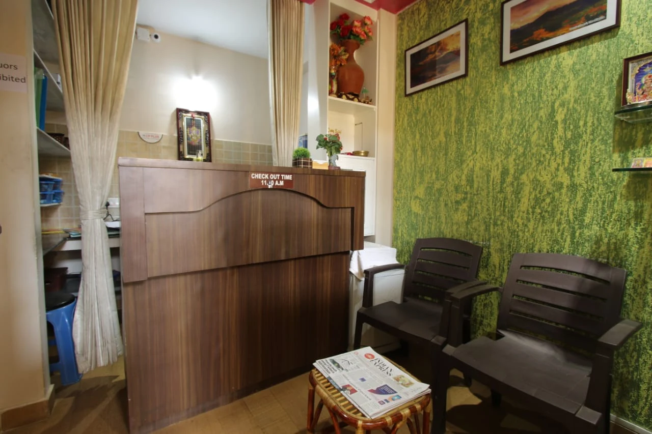 Reception counter at Hill Side Cottage Ooty