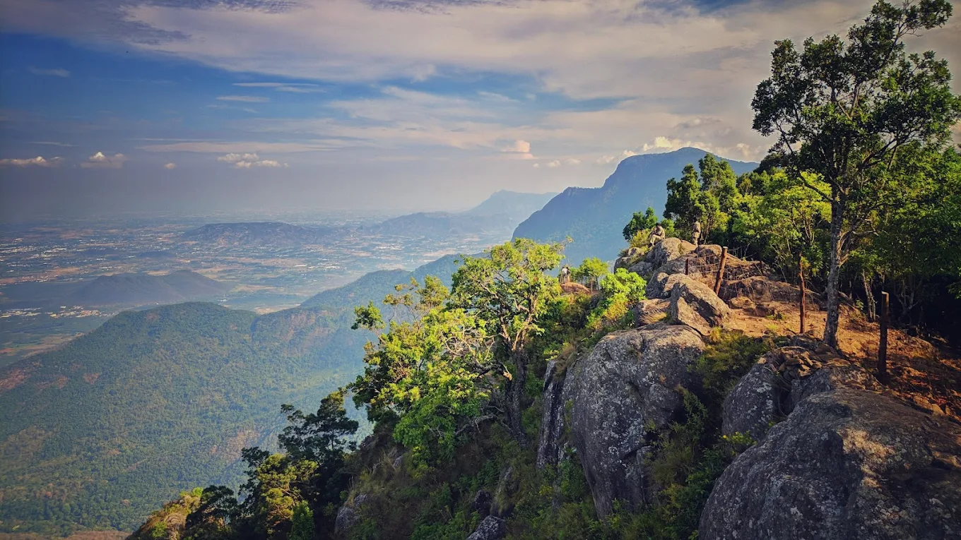 Lamb's Rock viewpoint near Coonoor with deep valley and tea estates
