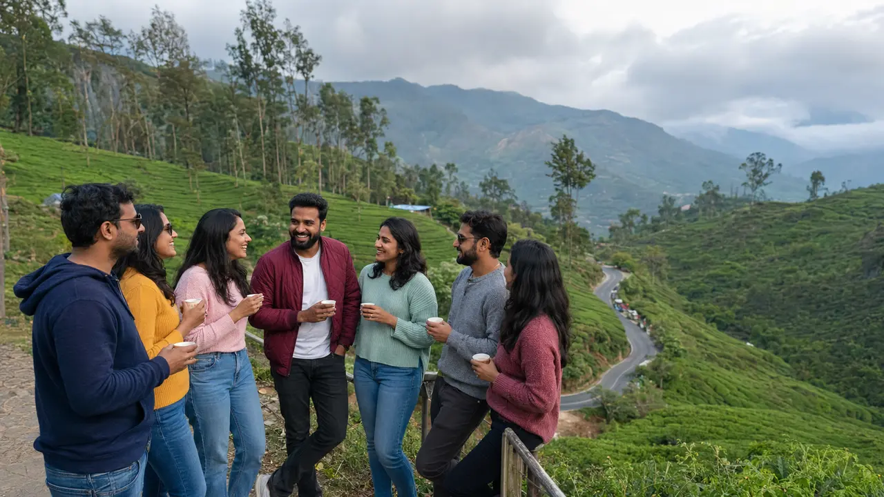 Coonoor tea estate route for an Ooty group package